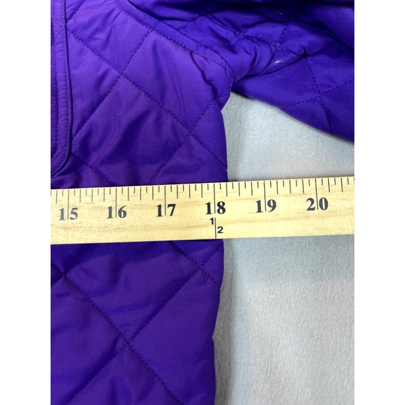 Lauren‎ Ralph Lauren Jacket Quilted Coat Womens P/M Petite Medium Purple Jacket - Picture 12 of 14